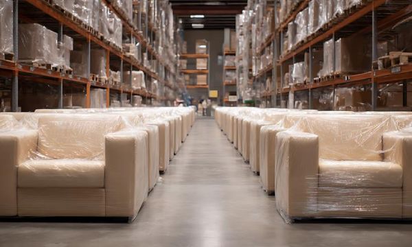 Armchairs in warehouse