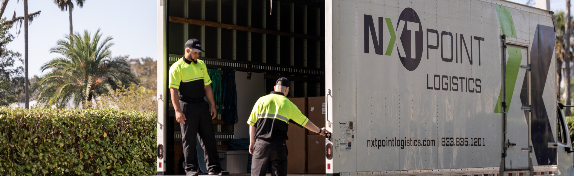delivery crew with truck