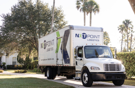NXTPoint Logistics branded delivery truck