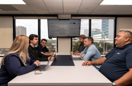 team members in meeting
