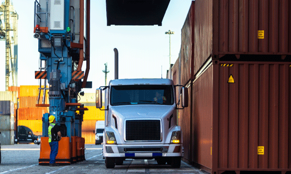 truck at port