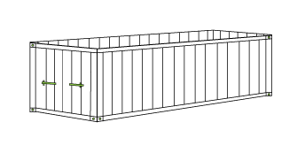 illustration of half height container