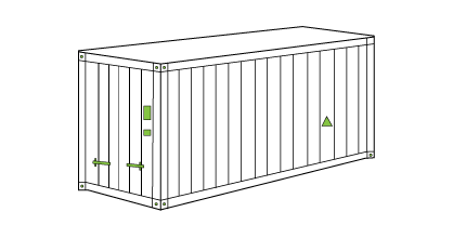 illustration of high cube container