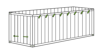 illustration of open top container