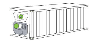 illustration of refrigerated container