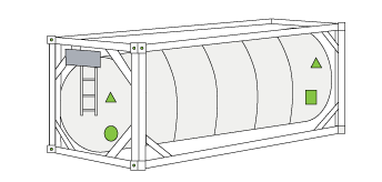 illustration of tank container