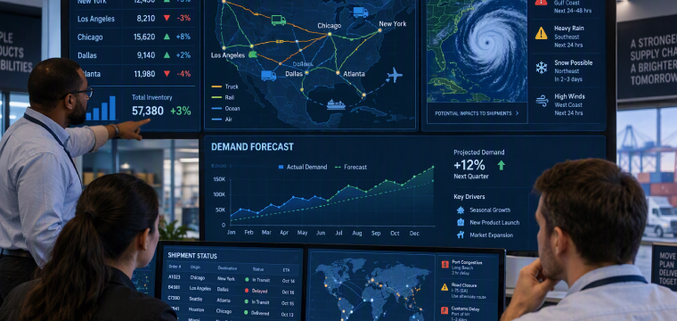 freight forecasting data on screens